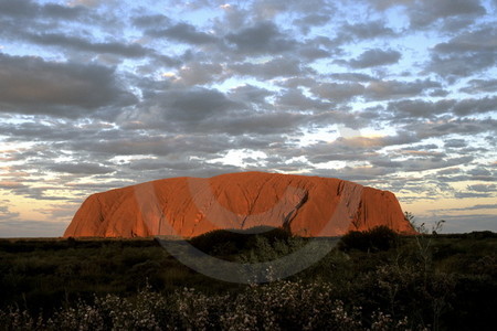 Uluru im Abendlicht