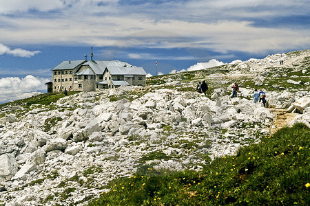 Schlern - Schlernhäuser auf der Bergkuppe