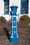 Blau-weisser Hydrant