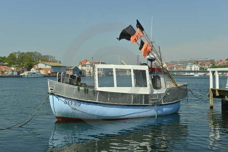 Fischerboot auf dem Als Sund, Sønderborg