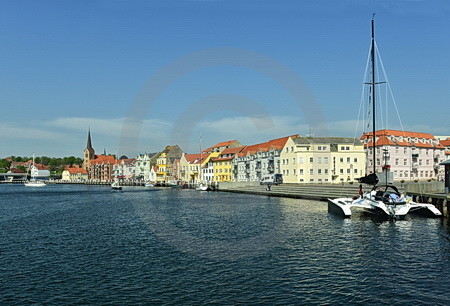 Hafenpanorama in Sønderborg, Dänemark