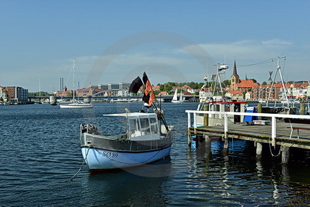 Hafenpanorama in Sønderborg, Dänemark