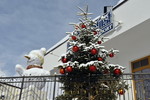 Weihnachtsbaum mit Schneemann